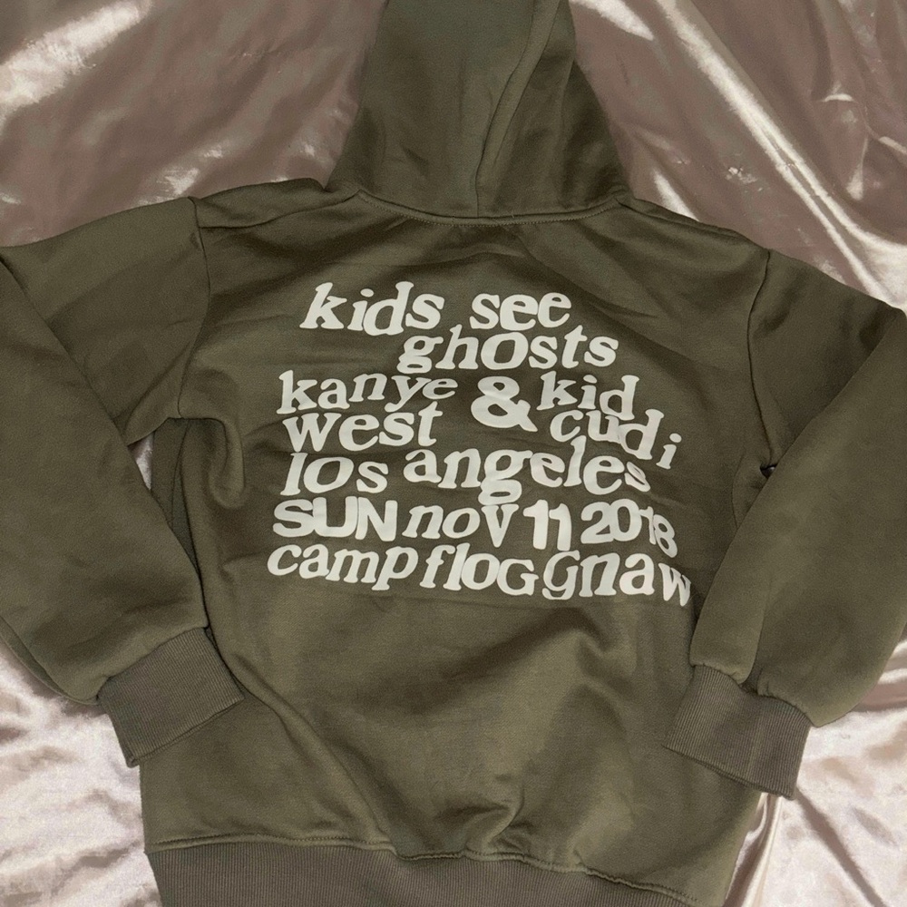 Kids See Ghosts Olive Green Hoodie 💎